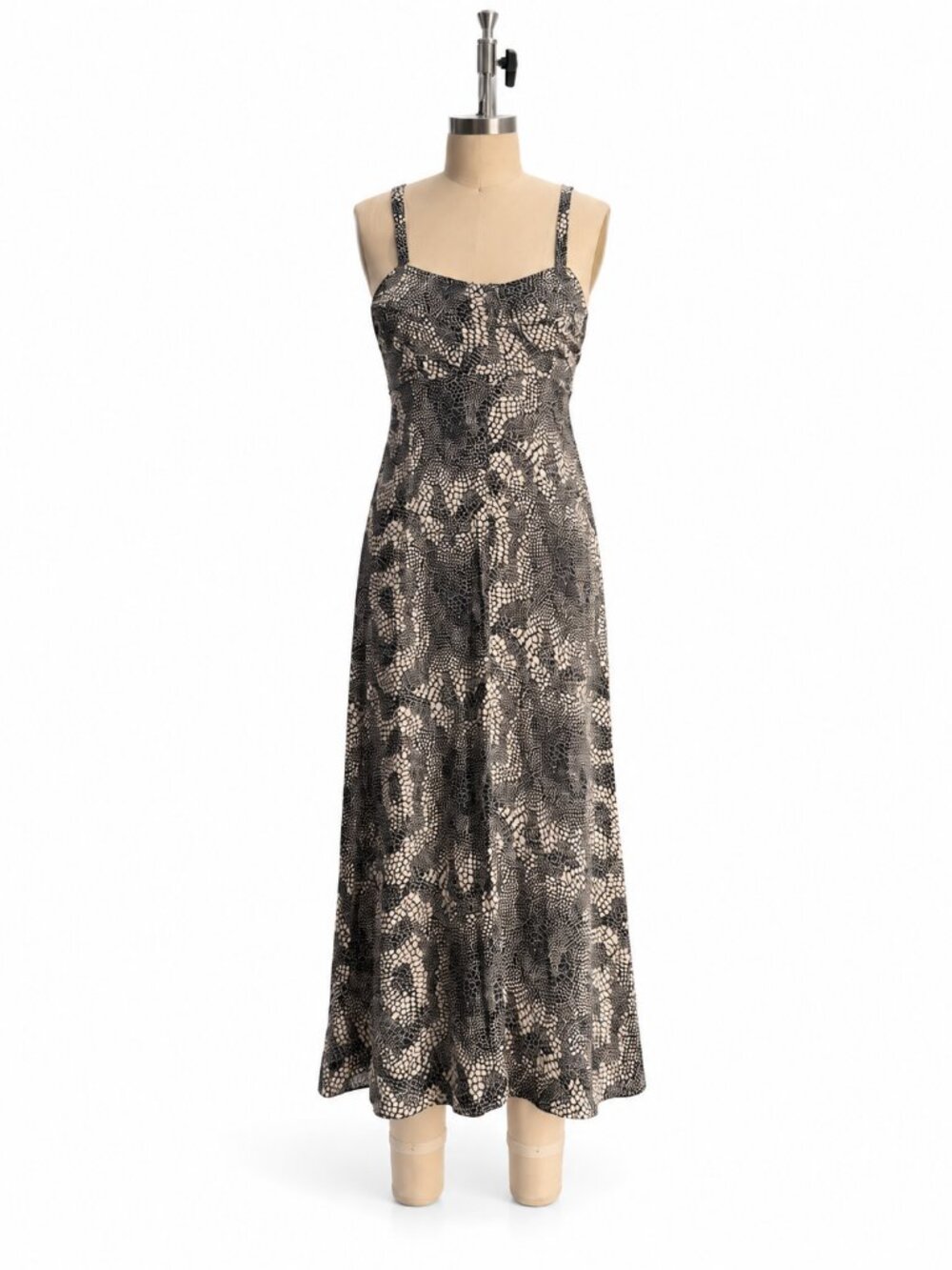 Isabel Marant Black & Beige Abstract Print Dress - S / 4-6